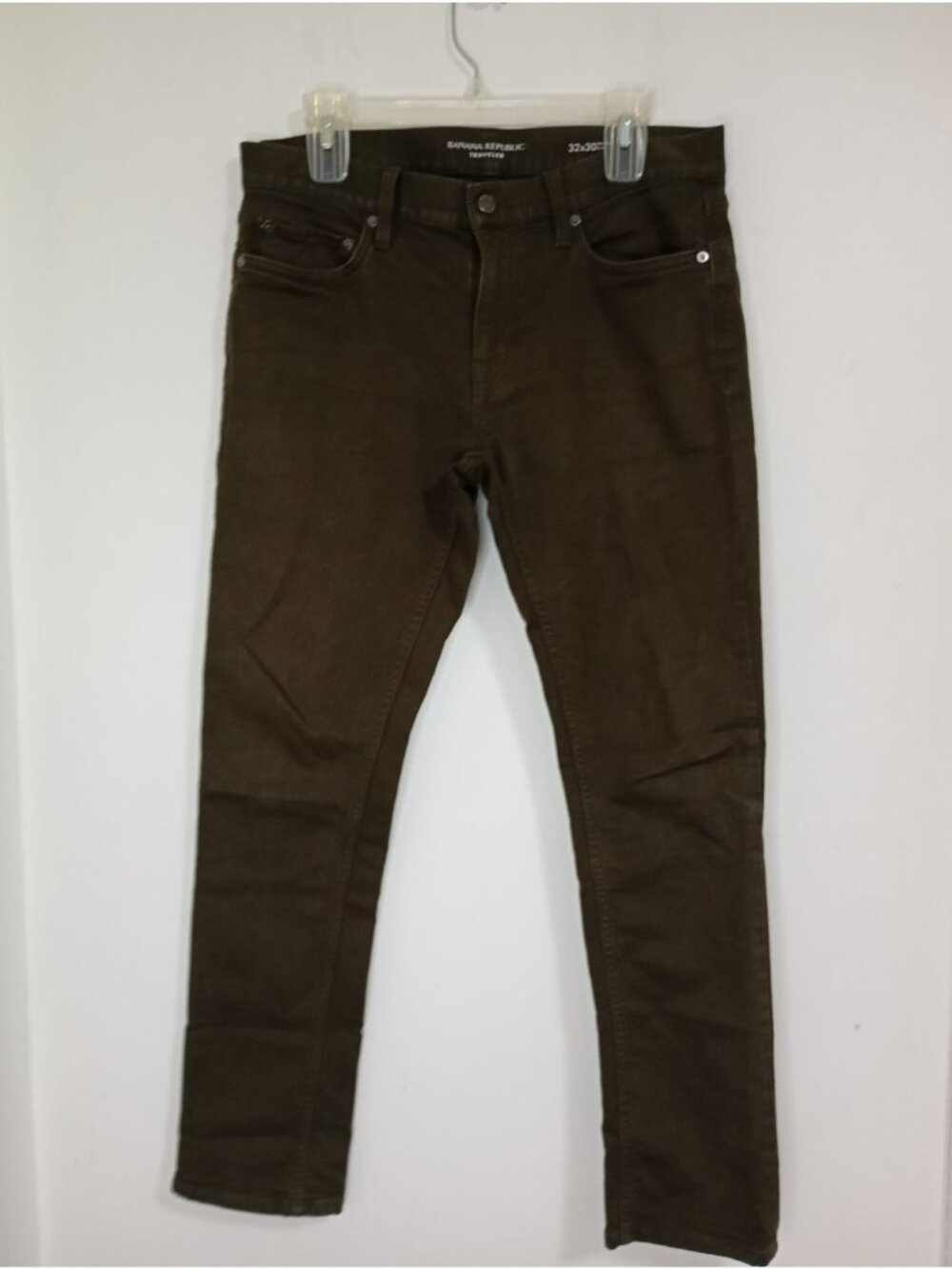 Banana Republic Traveler Skinny Fit Jeans 32x30 Brown Stretch Cotton blend Mens